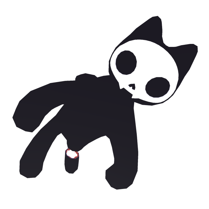 Plush Skull Cat Shoulder Pal