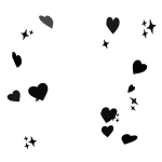 Black Heart Sparkles Emoji Aura
