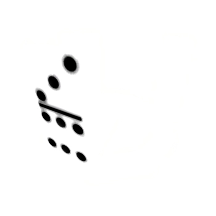 Glowing Emissive White Sparkle Time Domino Crown