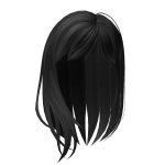horror game protagonist girl hair in black