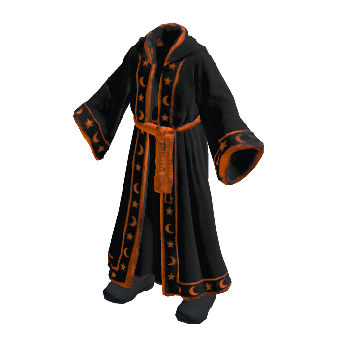 Black and Orange Wizard Robe