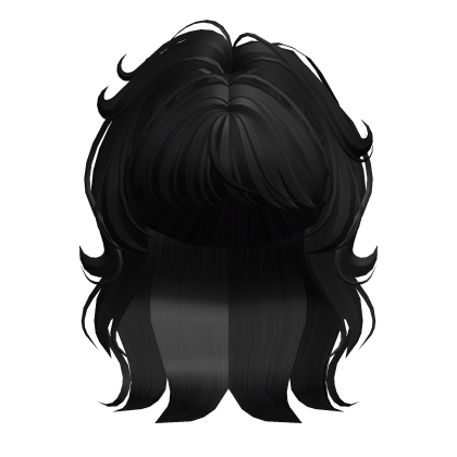 Messy Fluffy High Ponytail in Black Roblox item