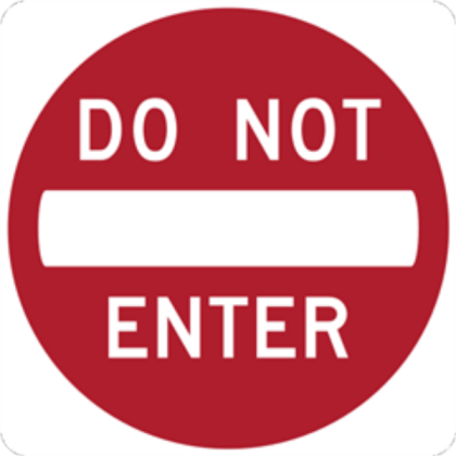 Do Not Enter Sign Roblox decal