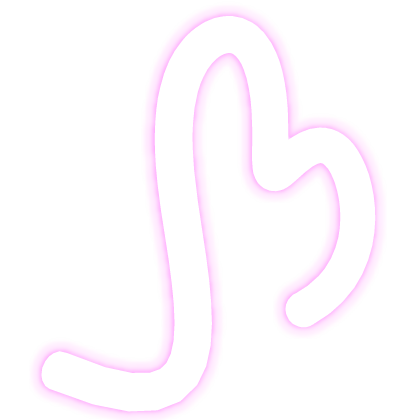 (EMISSIVE) ♡ glowing heart kitty tail in pink Roblox item