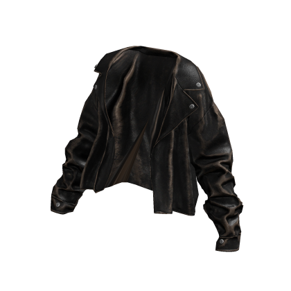Black and Brown Biker Leather Jacket