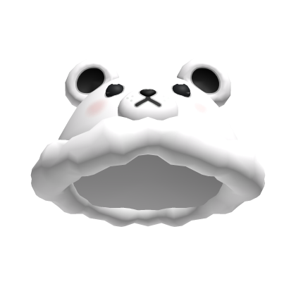 Cute White Bear Hat Roblox item