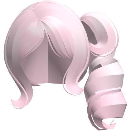moe cutecore curly big side ponytail pink