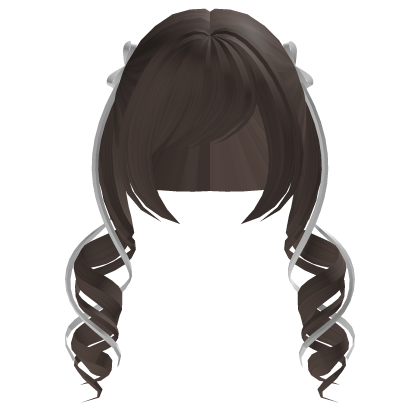 Curly Ribbon Pigtails (Light Brown) Roblox item