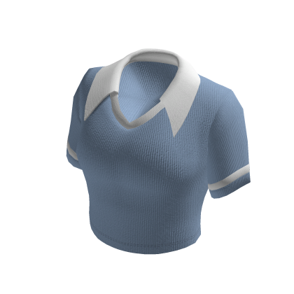 Collar Crop Tee Blue thumbnail