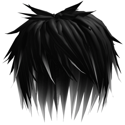 Black n White Spiky Messy Unkept Scene Boy Hair Roblox item