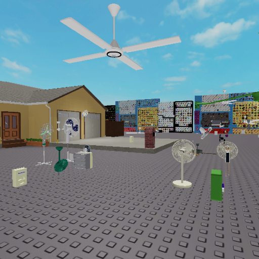 ceiling fan and destruction the house and land wal