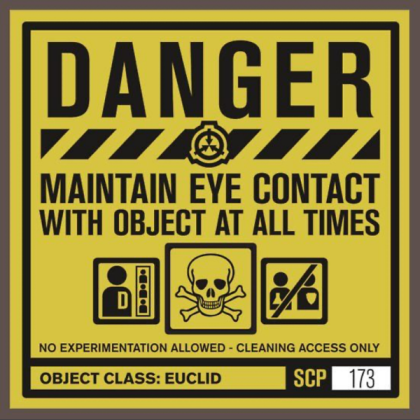 Scp 173 warning sign decal (original in pinterest) Roblox decal