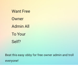 Owner Admin Obby