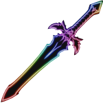 Cyber Neon Cartoony Glow Sword - Rainbow