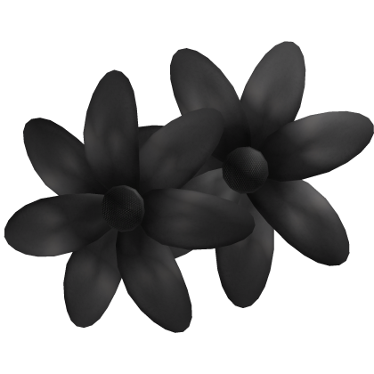 [Hair Clip] Black Double Flowers Roblox item