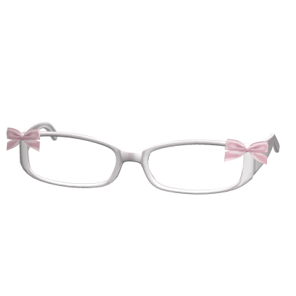 White Delicate Coquette Nerdy Glasses Roblox item