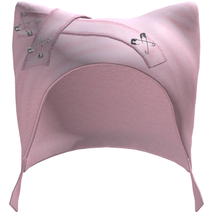 emo y2k cat beanie pastel pink