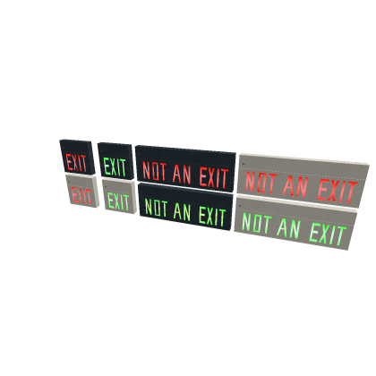 Cow's Basic 80s Exit sign pack!