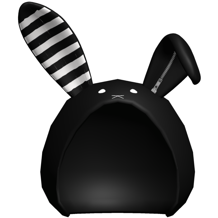 Black Emo Bunny Hood