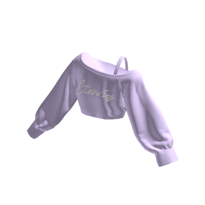 Eternos Off Shoulder Oversized Sweater Cropped