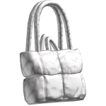 white puffer purse
