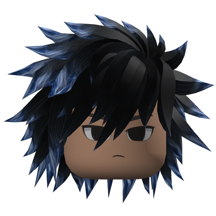Spiky Layered Anime Hair (Black/Blue)
