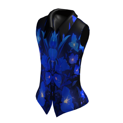 🧿 Blue Flower Sleeveless Shirt 🧿