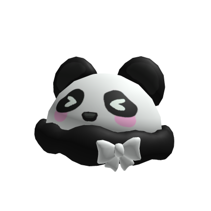 Cute panda hat with white bow 