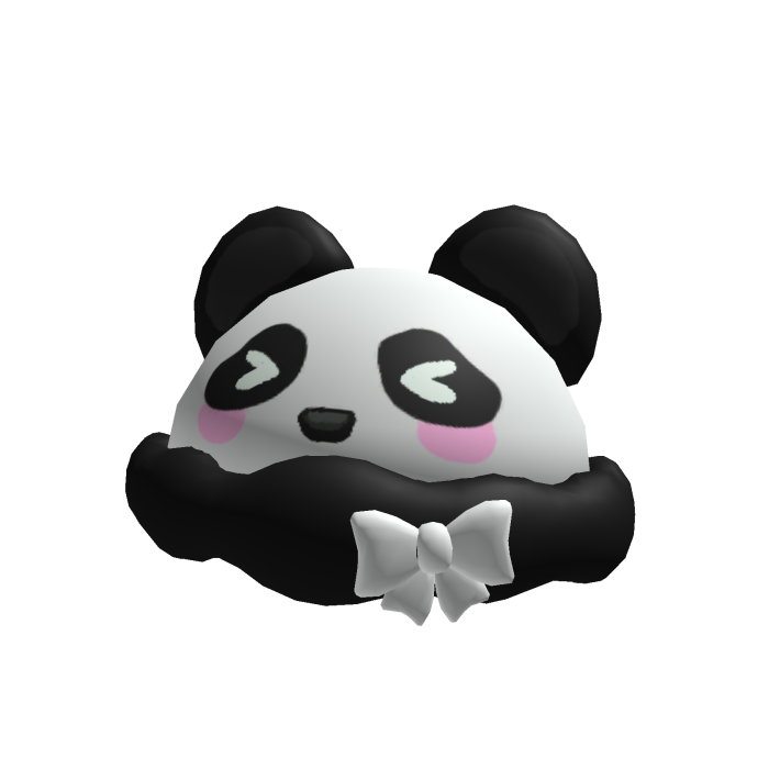Cute panda hat with white bow 