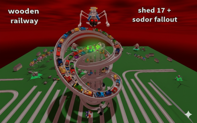 TWR vs sodor fallout, shed 17 cart ride screenshot 2