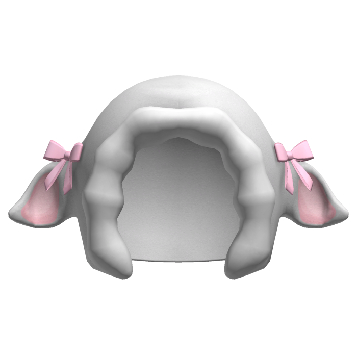 cute white ribbons lamb sheep hood
