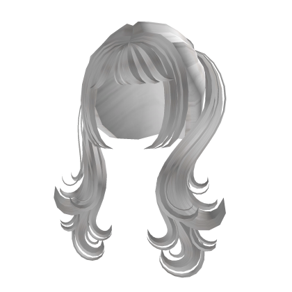 ꒰ 𖹭 ꒱ Swirly cute white lovely twintails Roblox item