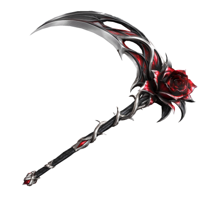 Black and Red Rose Scythe Roblox item