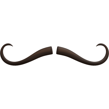 Brown Thin Mustache Cute Nerdy Fancy Moustache