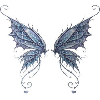 3.0 Christmas Blue Snowflake Butterfly Fairy Wings