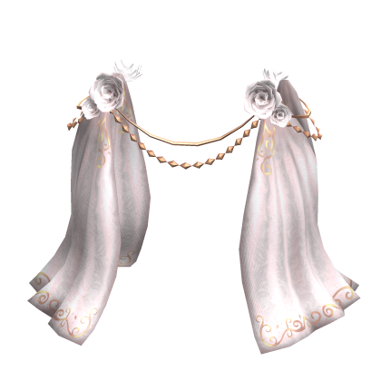 Ethereal White and Gold Rose Goddess Skirt (1.0)