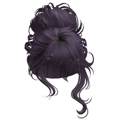 Elegant Princess Wispy Bun (Purple)