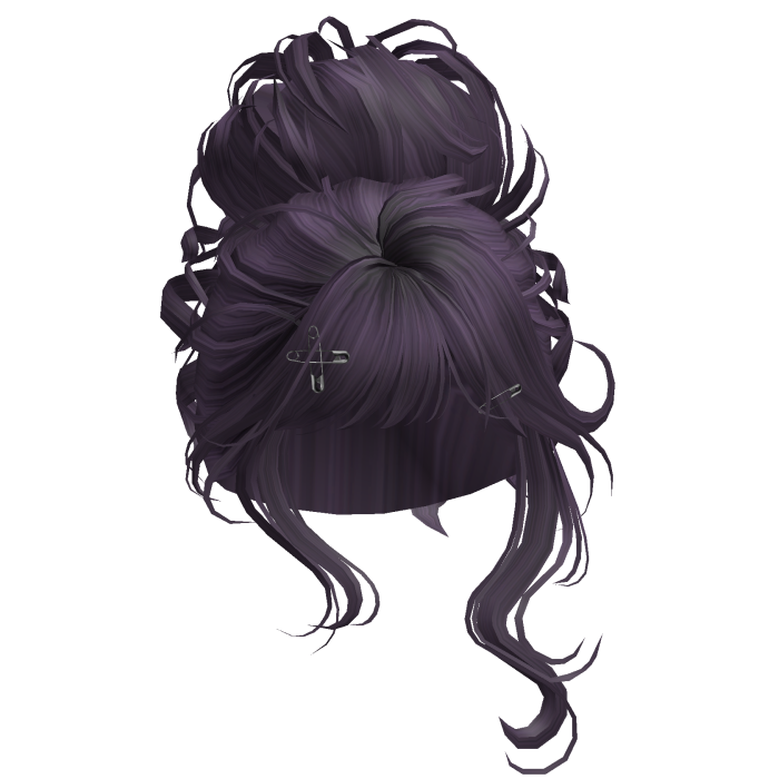 Elegant Princess Wispy Bun (Purple)