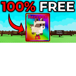 FREE RACOON GROW A GARDEN