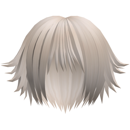 cute messy anime short hair in blonde Roblox item