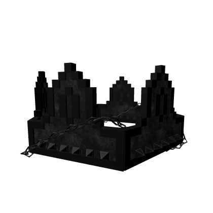 [ADD-ON] Black Studded Chained 8-bit Crown Roblox item