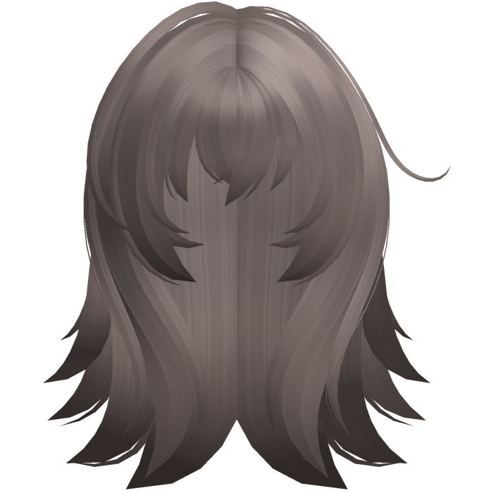 aoi mukou fluffy messy anime hair ash brown