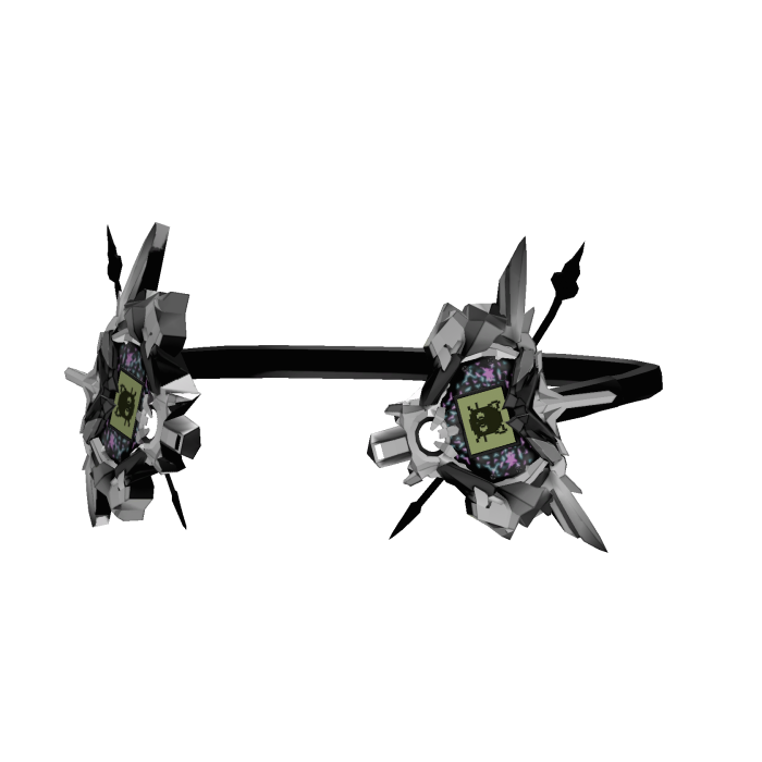 White Cyberkitty Y2K Headphones (Neck)