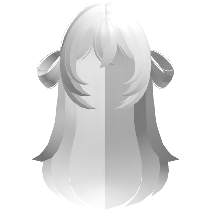 moe long fluffy side bun hair white