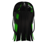Gothic Hair with Green Streak