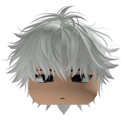 Cute Y2K emo white hair