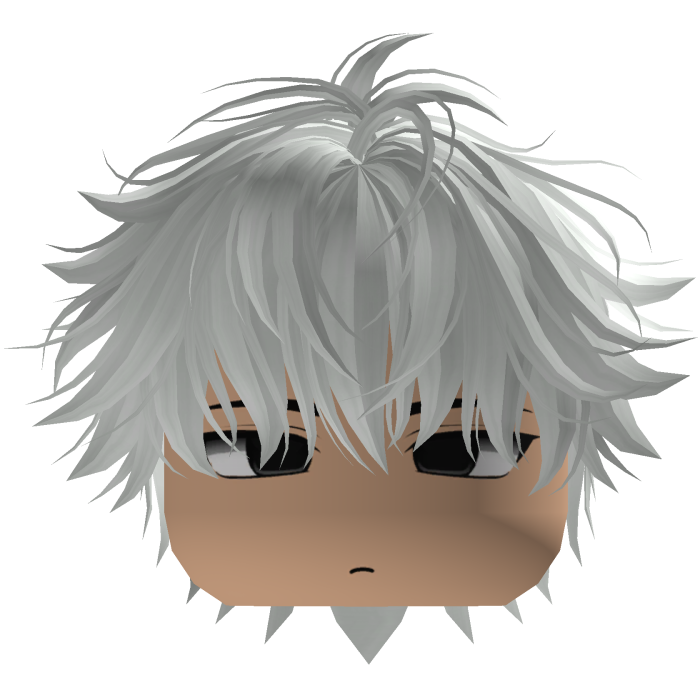 Cute Y2K emo white hair