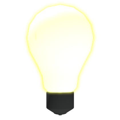 EMISSIVE Idea Glowing Lightbulb