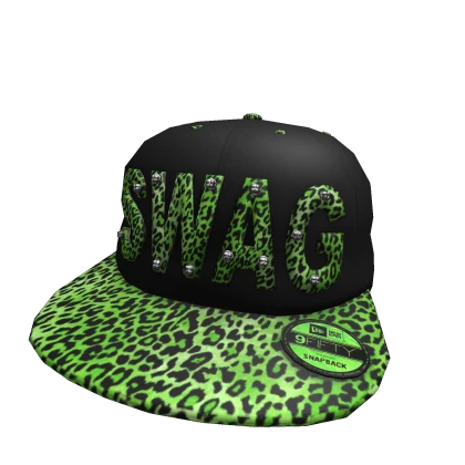 2000s green cheetah print SWAG snapback | Roblox Item - Rolimon's