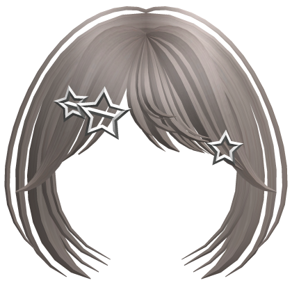 ash layered bangs with star hairpin Roblox item